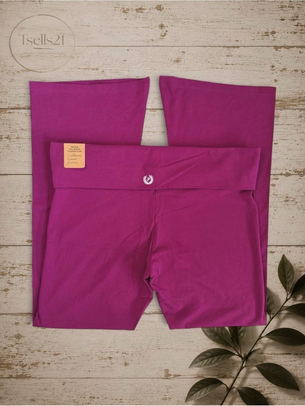 NWT Victoria's Secret PINK Mid Rise Full Length Fold-Over Leggings - Size XXL